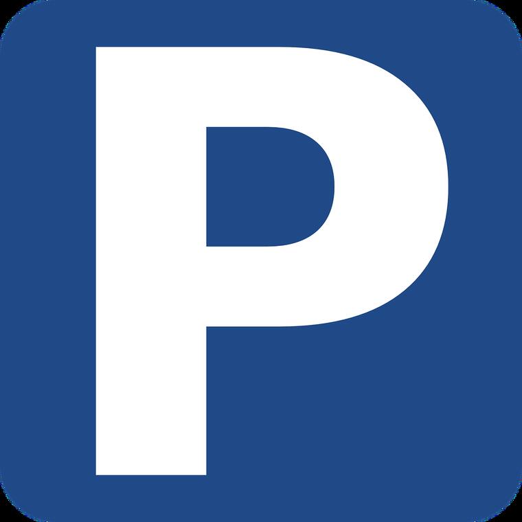 Panneau signal&eacute;tique parking avec lettre P blanche