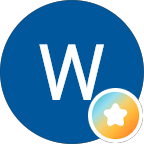 Ic&ocirc;ne avatar bleu avec la lettre W et &eacute;toile