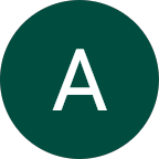 Ic&ocirc;ne avatar rond vert avec la lettre A